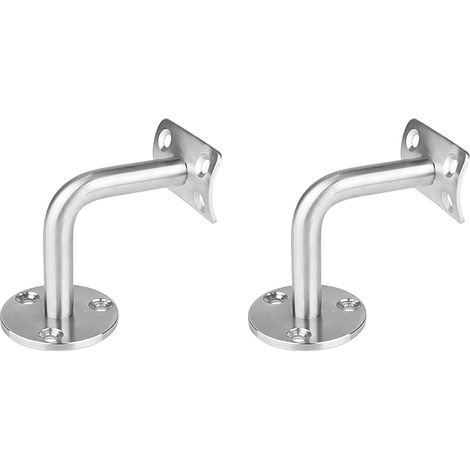 2 PCS FONGKNOX Support de Main courante Support de Main courante en Acier Inoxydable 304, Accessoires de Main courante, Convient pour Rampe d'Escalier Support Mural, Guirlande revêtue de Bo