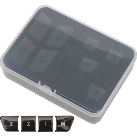 12 pièces garniture de bouton de fenêtre noir brillant pour commutateur de vitre électrique remplacement Benz A B C E GLK GLE ML GL G Classe (1/5)