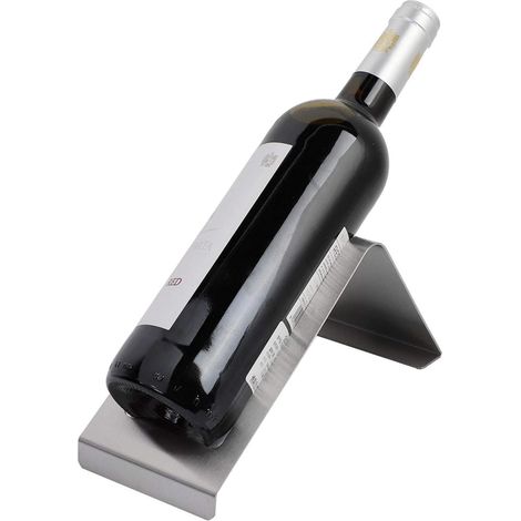 Porte Bouteilles, Présentoir à Bouteille en Acier Inoxydable pour Bouteille de Vin, 22.5x10x10cm (1/5)