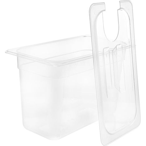 Conteneur Cuisson Sous Vide Transparent Avec Couvercle Porte-Cuisinière Lente Pour Rangement Cuisine Grande Capacité Visibilité Claire 12.80 X 7.87 X 6.89 in (1/5)