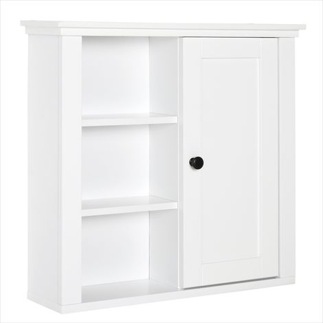 Meuble de salle de bain mural blanc 53 x 14,5 x 50,5 cm Bois (1/5)