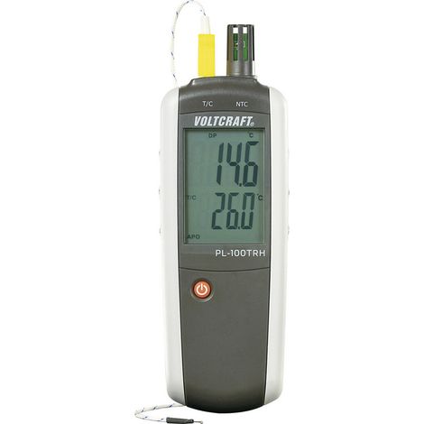Luftfeuchtemessgerät (Hygrometer) VOLTCRAFT PL-100TRH 0 % rF 100 % rF -200 °C +1372 °C kalibriert: W
