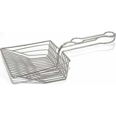 Pelle à litière en métal pour chat, trou fin, en acier inoxydable, petit trou, tofu bentonite, outil de pelle en fer pour litière pour chat-LIAIKI (1/5)