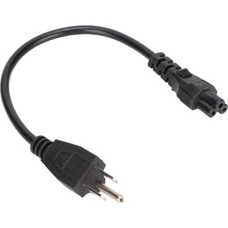 Câble d'alimentation courte 0.3m 18 AWG mâle 5-15P vers femelle IEC320 C5, prise US 125250V pour ordinateurs (1/5)