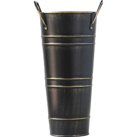Porte-parapluie en métal avec poignée, cube vintage pour parapluie, vase décoratif, pot de fleurs, étagère de rangement pour la maison ou le salon (1/5)