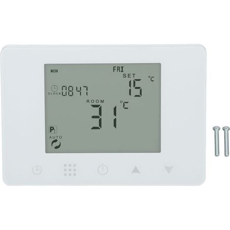 Contrôleur de température RF sans fil Affichage rétro-éclairé programmable Thermostat de chauffage électrique intelligent (1/4)