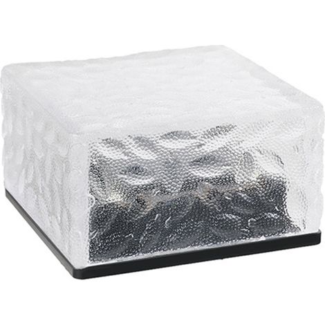 Eisziegelförmige Solar-Bodenleuchte mit automatischem Schalter, wasserdicht, für die Außenbeleuchtung, batteriebetrieben, weißes Licht. (1/5)