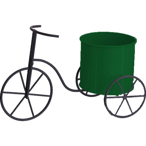 Support Pour Pot De Fleurs - Porte-Pot En Fil Métallique En Forme De Vélo - Pour Intérieur Et Extérieur - 1 Pièce (1/5)