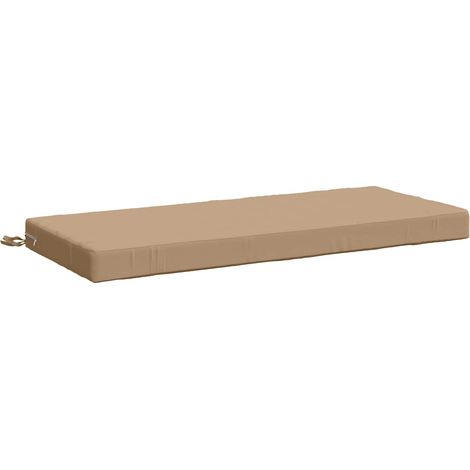 Coussin de banc SOEST 100 % polyester Sable 120 x 50 x 8 cm vidaXL