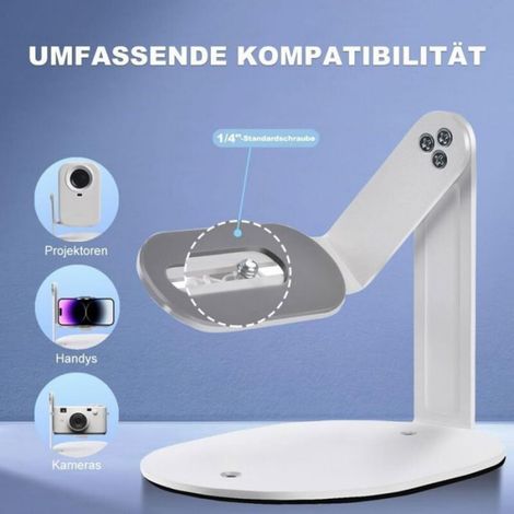 Support de vidéoprojecteur Mini projecteur, Support Pliable Ultra Compact Multifonction avec vis Universelle 1/4", Rotatif à 360°, (1/5)