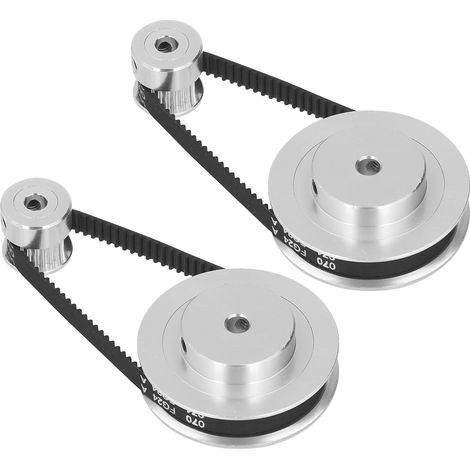 Sätze Synchronräder GT2 Zahnriemenscheiben aus Aluminiumlegierung mit 2 Stück, Länge 200 mm, Breite 6 mm Riemen, 5 mm Innenbohrung (1/5)