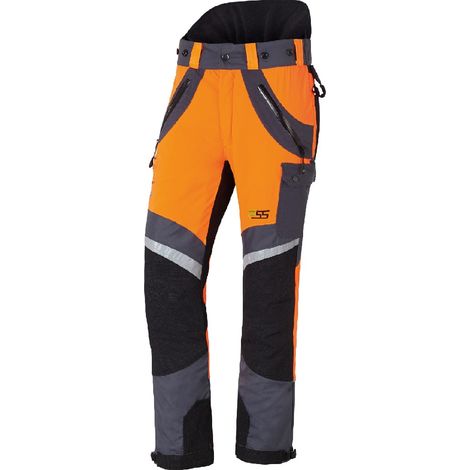 Pantalon anti-coupure PSS X-treme Air Orange/Gris Taille 110 Mince et grand