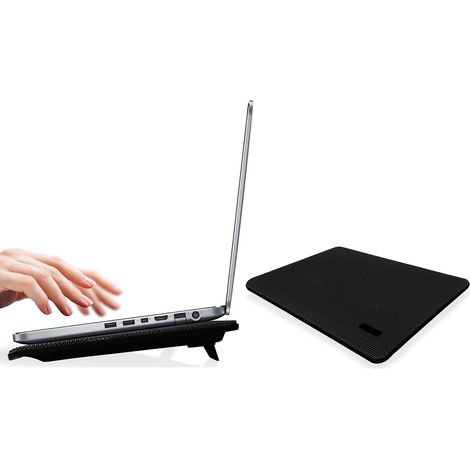 Supporto Base Pc di Raffreddamento Notebook Max 15" con Doppia Ventola Led Usb (1/5)