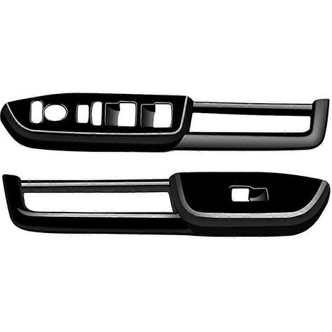 Cache de panneau de commande de lève-vitre/cache d'accoudoir de porte compatible N-BOX pour véhicule à conduite à droite 2024, noir brillant. (1/5)