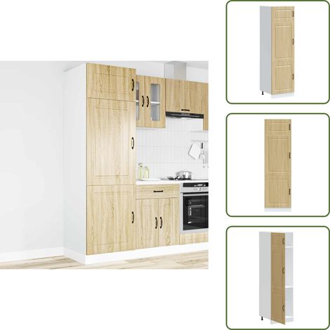 Armadio con porte - vidaXL Armadio da Cucina Kalmar Rovere Sonoma in Legno Multistrato - Armadio con piedini regolabili