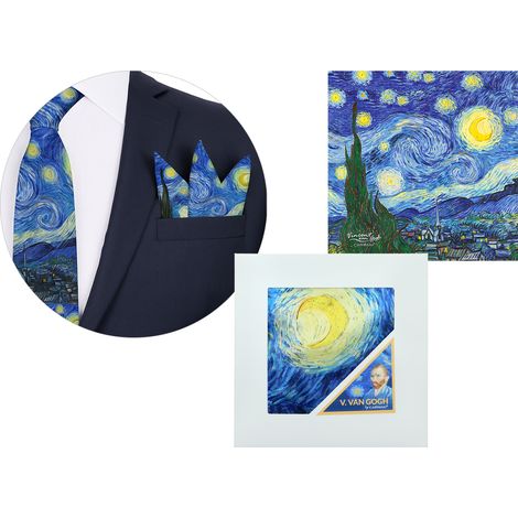 Fazzoletto da taschino - V. van Gogh, Notte stellata (carmani) (1/3)