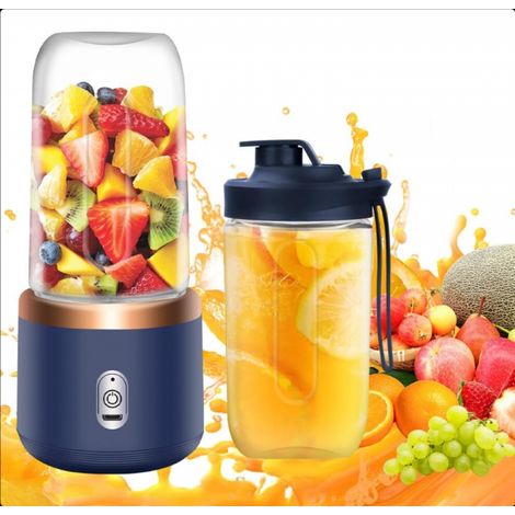 400 ml Mixeur portable , mixeur à smoothie avec tasse, 6 lames, mini mixeur pour milkshakes, jus et smoothies