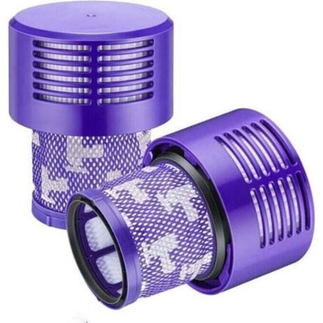 2 Paquet Lavables Rutilisables Filtre de Remplacement pour Dyson V10 Cyclone Animal Absolute Motorhead Total Clean Pro Extra Aspirateur Sans Fil avec Brosse de nettoyage,