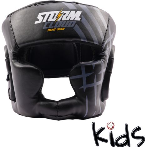 Casque de boxe StormCloud Lynx pour enfants, noir/gris, taille M (1/5)