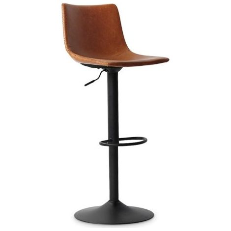 Barhocker im Vintage-Stil, Farbe Cognac. Kollektion SOUL