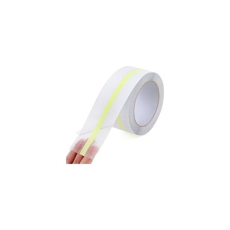 Bande Antidérapante Escalier, 5cm5m, Ruban Antidérapant Adhésif Phosphorescent, Ruban de Traction Antidérapant, Transparent, pour l'intérieur/l'extérieur