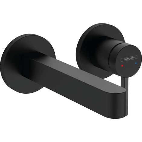 Hansgrohe Finoris - Miscelatore ad incasso per lavabo, montaggio a 2 fori, EcoSmart, nero opaco 76051670 (1/4)
