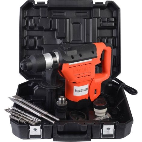 Trapano martello demolitore 32mm 800W con accessori e mandrino (1/2)