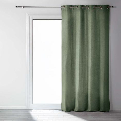 Rideau Occultant à Œillets "Chinea" 135x240cm Vert Cèdre