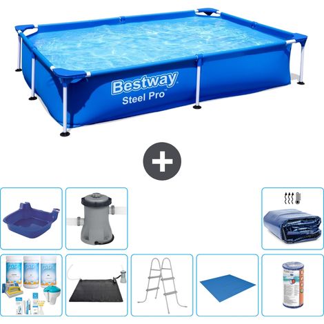 Bestway Bestway Steel Pro Rectangulaire - 221x150x43 cm - 9-pièces S22223 (1/5)