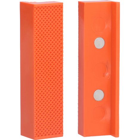 Lot de 2 protège-mâchoires en ABS à rainures multiples en V pour étau magnétique d'établi, 11,4 cm (4,5 pouces). (1/5)