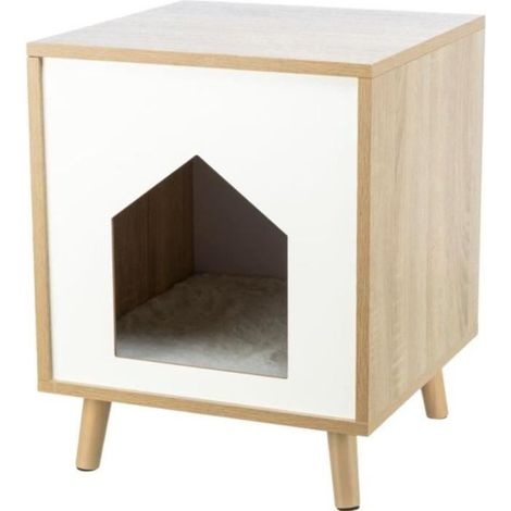 Shelter - TRIXIE - Isa - Wood look - 40 x 50 x 40 cm - Light brown / White
