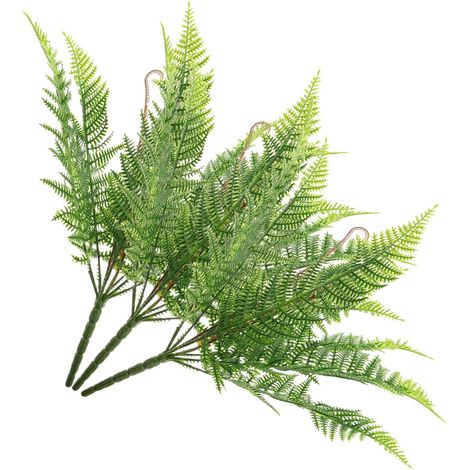 Fougères Artificielles 50 CM Lot de 2 9 Têtes en Plastique Vert Naturel Décoratives pour Bureau Salon Mariage et Aménagement Intérieur (1/5)