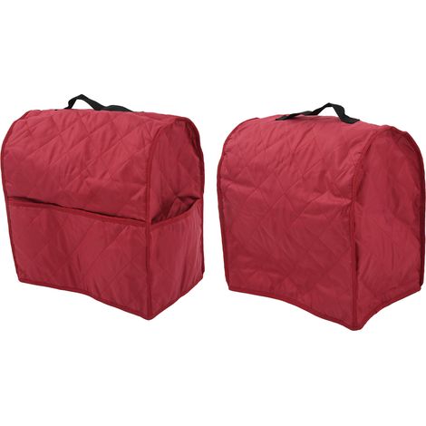 Housse de protection anti-poussière pour batteur de cuisine, sac de transport anti-rayures - Rouge vin