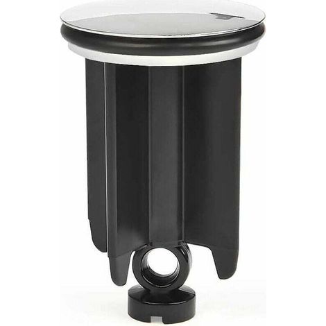 Tapón de desagüe para lavabo de baño Ulisem de 40 mm con altura ajustable, tapón universal de aleación para lavabo - Negro (1/4)