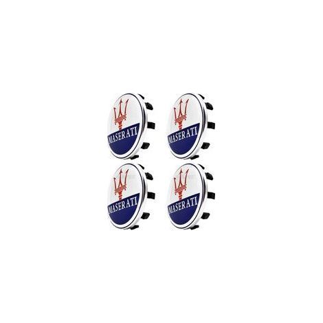 Enjoliveurs Enjoliveurs avec logo central 60 mm Matériau ABS Compatible avec les accessoires Mesertatti (Maser bleu rouge) (1/5)