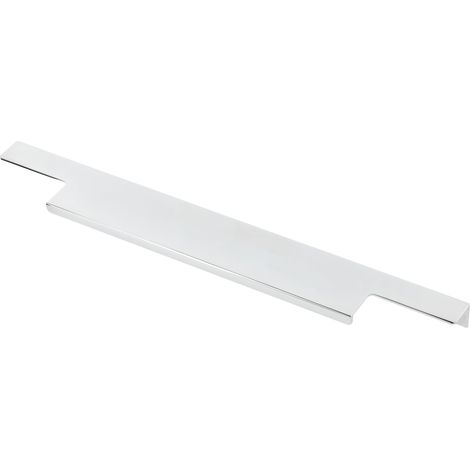 Poignée de meuble chromée galvanisée avec espacement des forets 256 mm et longueur 296 mm Longueur 18 mm (1/2)