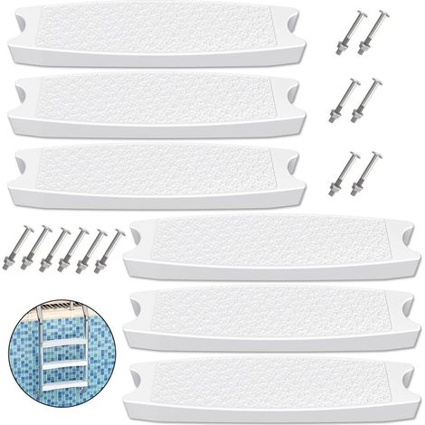 Pédale de piscine universelle antidérapante robuste, design sûr, antirouille, marche de remplacement pour échelle de piscine (1/4)