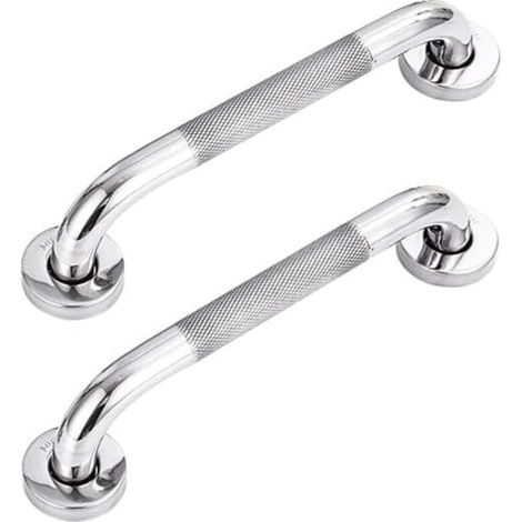 Lot de 2 barres d'appui de salle de bain en acier inoxydable 304 avec poignée antidérapante,pour baignoire,toilettes, salle de bain, rampe d'escalier (1/4)