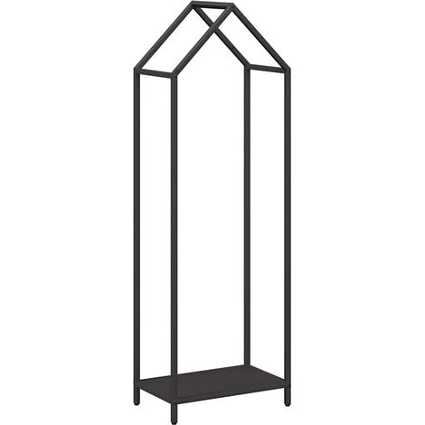 Maison Exclusive - Leñero negro 40x25x120 cm Acero laminado en fr