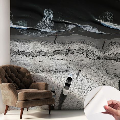 Fototapete Selbstklebend - Wanddekoration - Wandfolie - 3D Tapete Wand - Wohnungsdeko Strandruhe 250x250 cm (1/5)