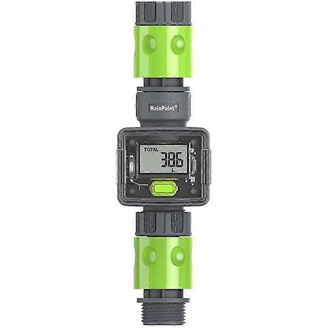 Débitmètre d'eau numérique LCD pour tuyau d'arrosage extérieur, mesure du débit et de la consommation d'eau (3/4 po), édition 0808 (1/5)