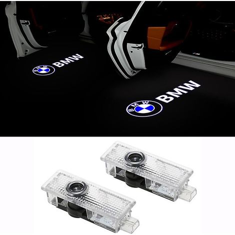 Lot de 2 Projecteurs de Sol Logo BMW pour Portières, Feux d'Accueil Led Auto, Éclairage de Porte avec Logo, Accessoire Voiture (1/4)