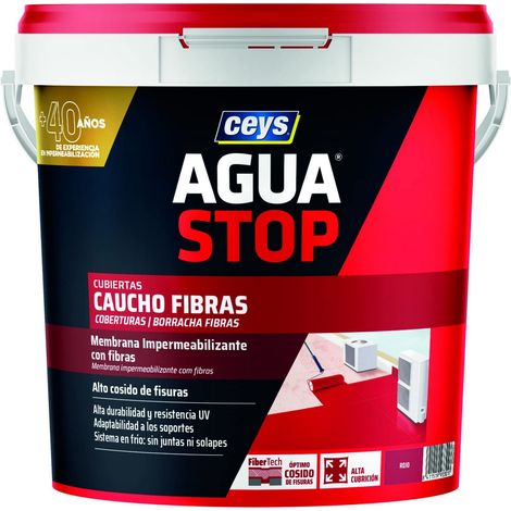 Impermeabilizzante in Gomma con Fibre CEYS Aguastop Rossa Alta Resistenza 5kg 903301