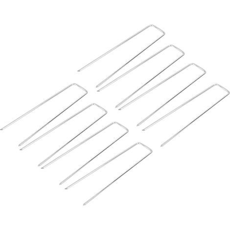 100 ancrages au sol en acier inoxydable pour jardin, toile de paillage, accessoires de fixation (1/5)