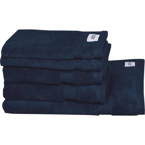 SCHÖNER WOHNEN Handtuch CUDDLY - 5er Set 50x100 cm, Nachtblau
