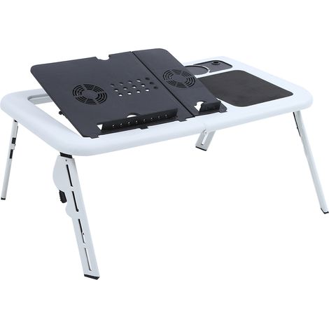 Ordinateur portable pliable, portable, pour voiture, lit, canapé, bureau, plateau, ventilateur (1/5)