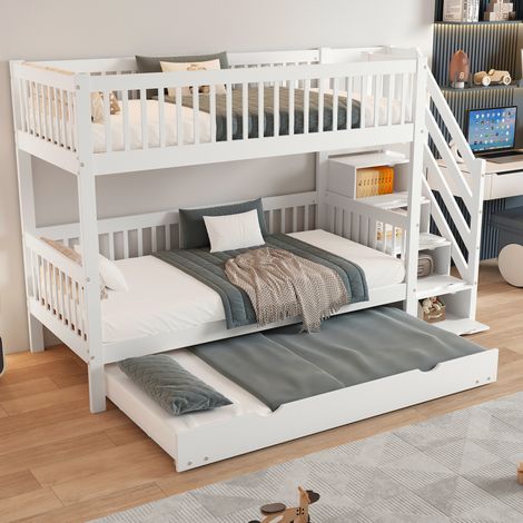 Letto a castello con letto estraibile in pino e MDF DESVIAE (1/5)