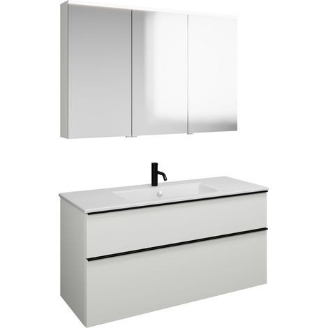 burgbad Eqio Set, bestehend aus Spiegelschrank rechts,
