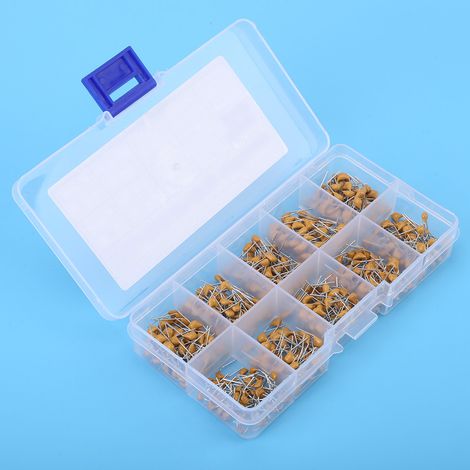 Lot de 500 condensateurs monolithiques de 1NF à 68NF (10 spécifications) (1/5)