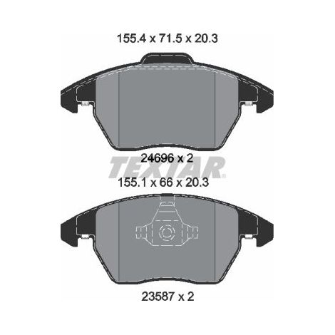 Kit de plaquettes de frein, frein à disque TEXTAR 2469601 AUDI 8X0698151